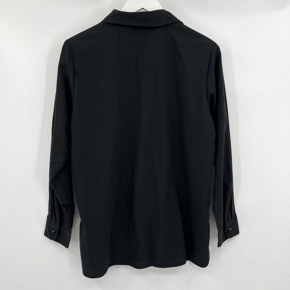 Bob Mackie Wearable Art Black Long Sleeve Button Up Sequin Design Women's Small - Picture 4 of 7